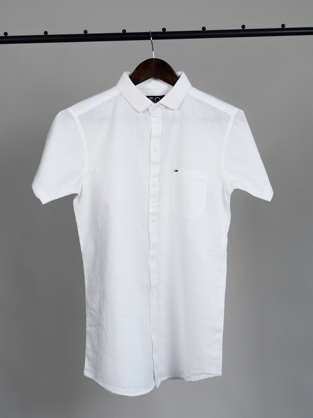 White linen half sleeve shirt hotsell