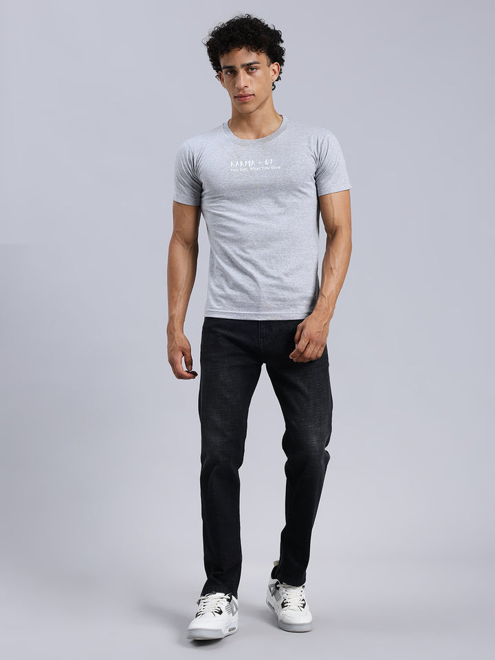 Tone Grey Skinny Denim Jeans For Men