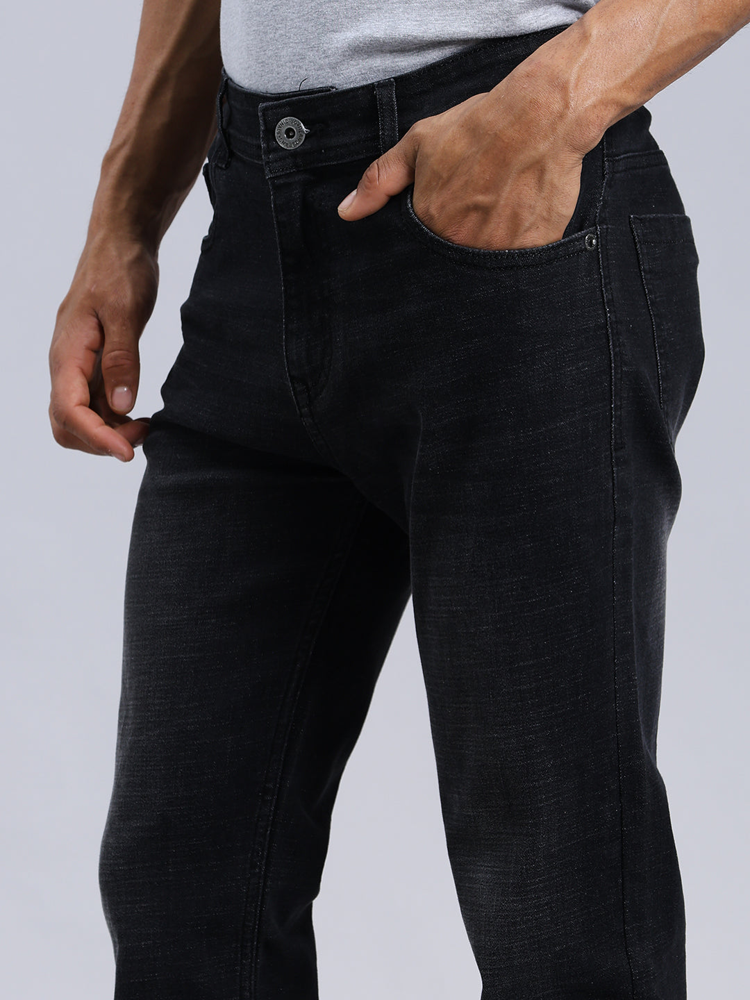 Tone Grey Skinny Denim Jeans For Men