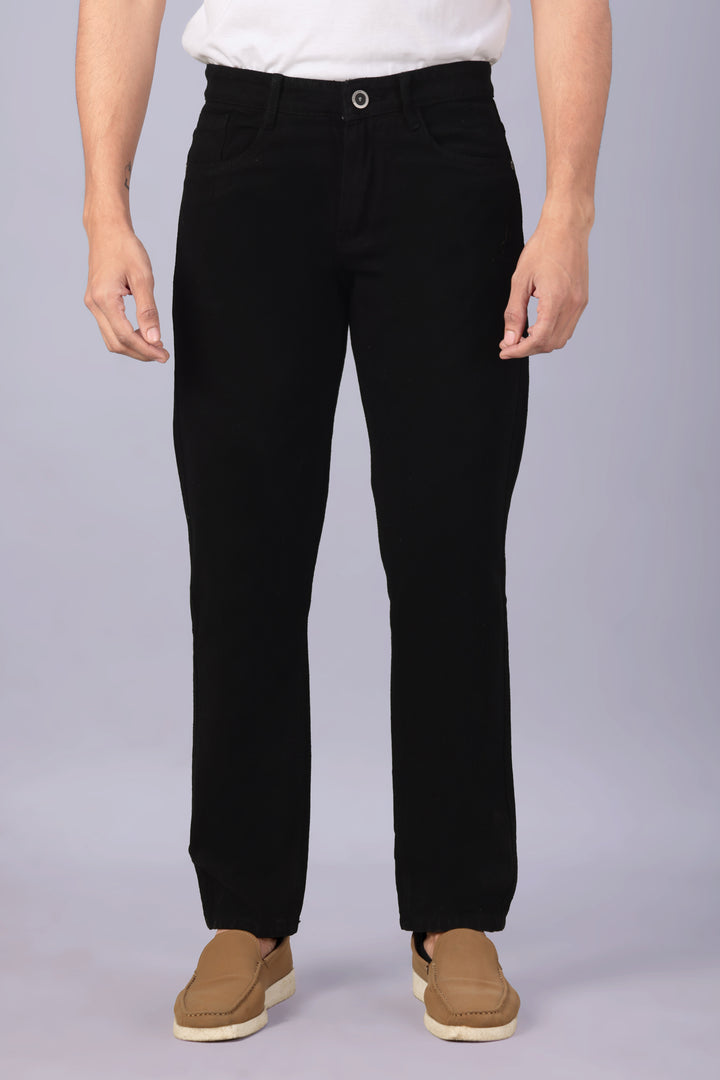 Black Relax Fit Jeans For Men