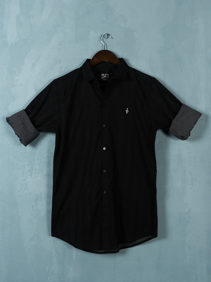 Casual Black Stripe Shirt