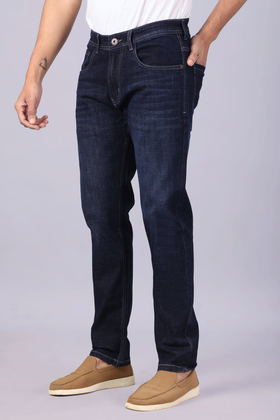 Men D Xander Dark Blue Denim Jeans For Men – D Land
