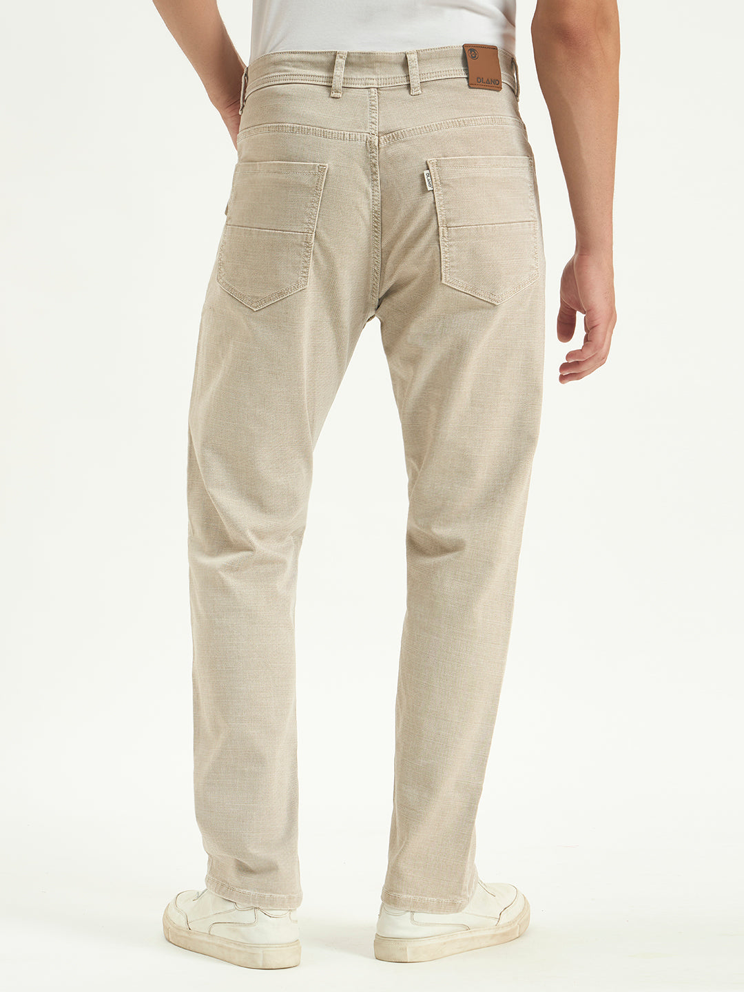 No Fade Beige Denim Relax Fit Jeans | Dland