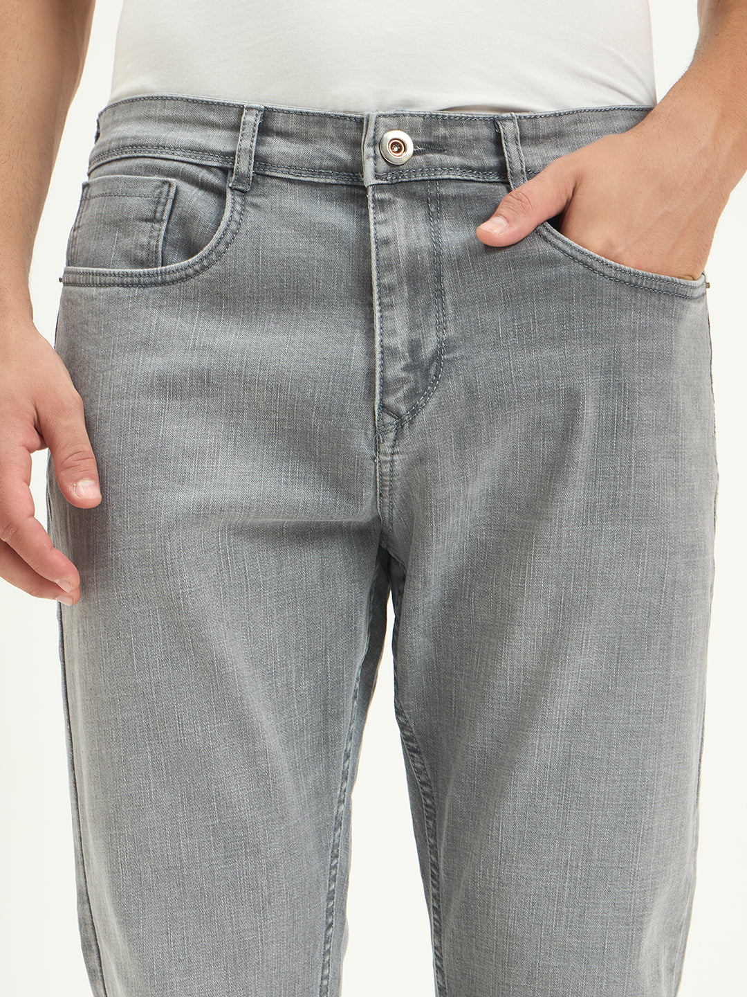 Light Grey Relax Fit Jeans for Men | Dland