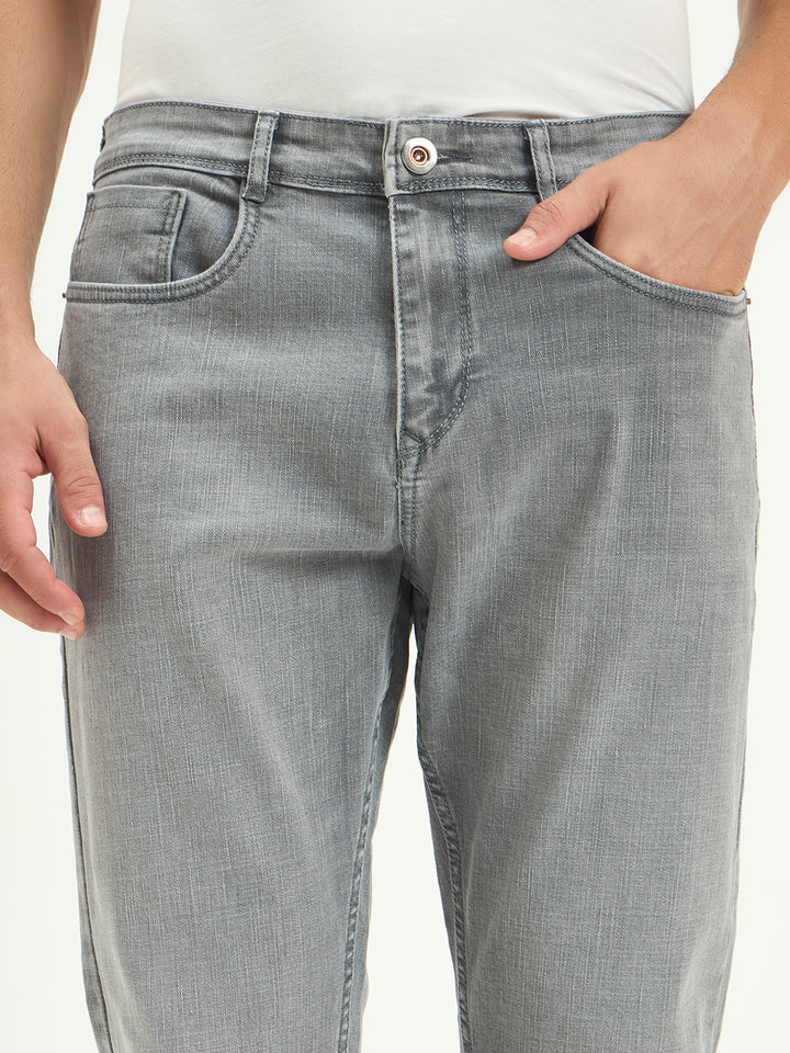 Light Grey Relax Fit Jeans for Men | Dland