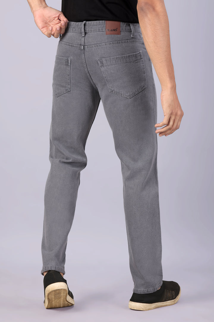 Grey Relax Fit Jeans For Men