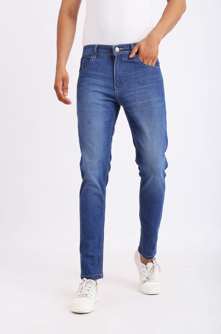 Wizzy Ocean Blue Denim Jeans For Men