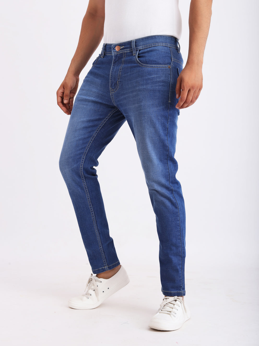 Wizzy Ocean Blue Denim Jeans For Men