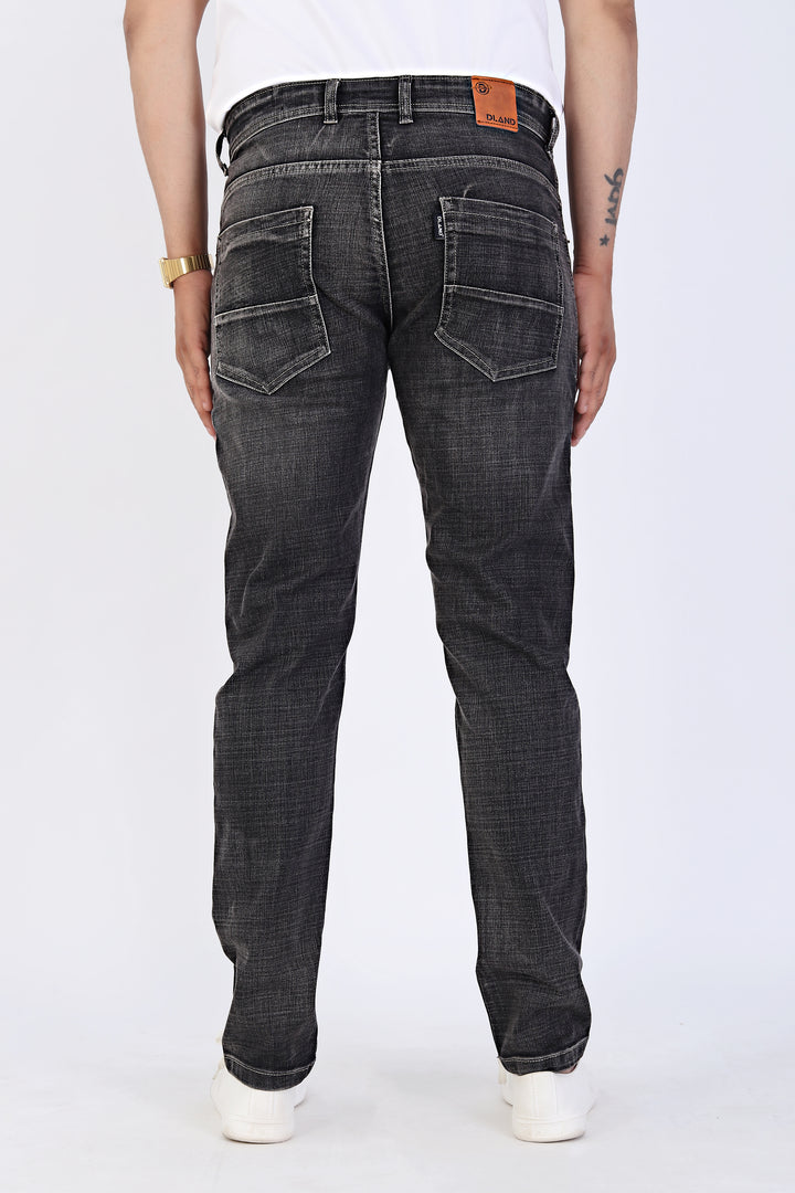Mineral Wash Grey Black Slim Fit Denim Jeans