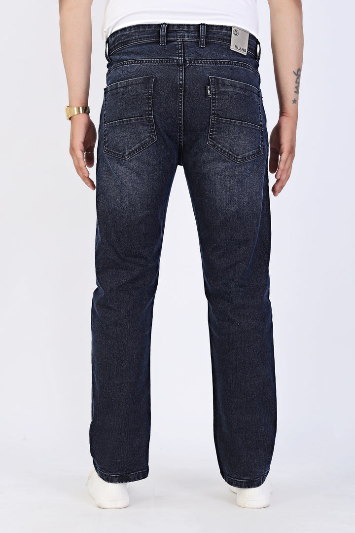 Urban Steel Blue Straight Fit Denim Jeans For Men