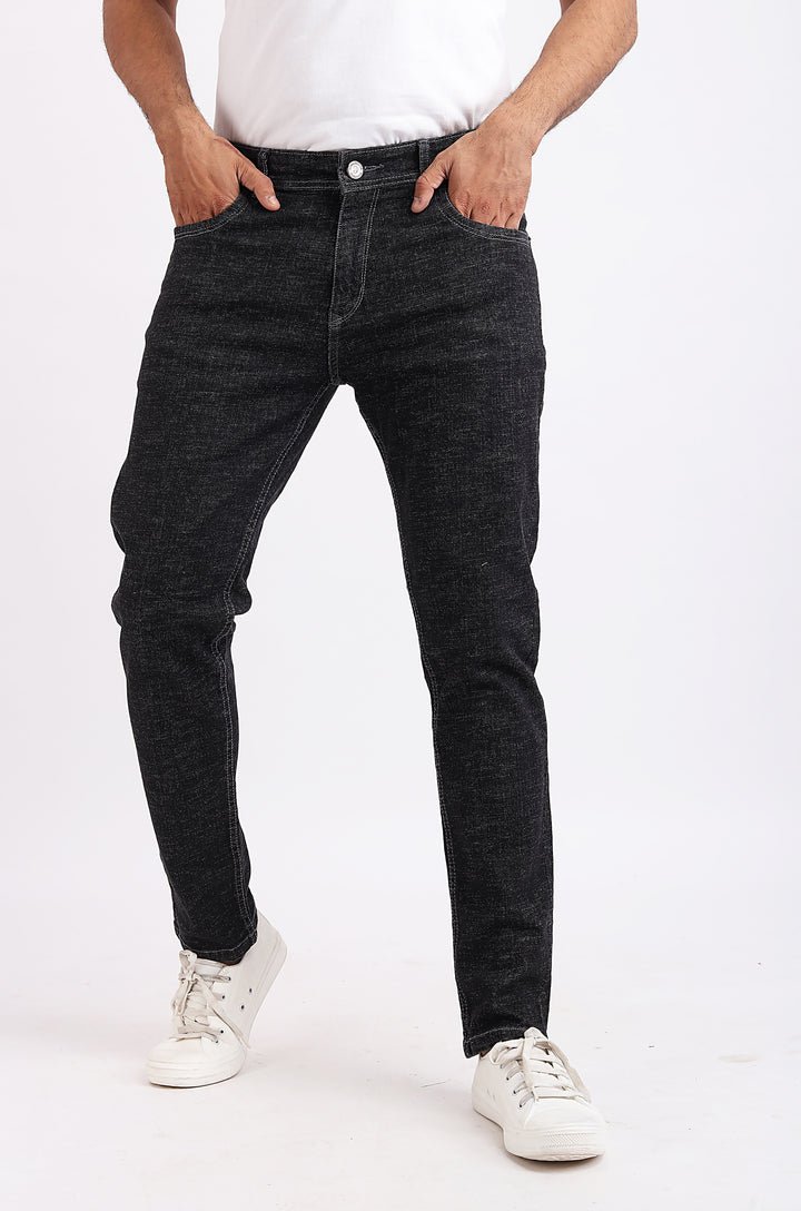 Raw Wash Stretch Slim Fit Denim Jeans For Men