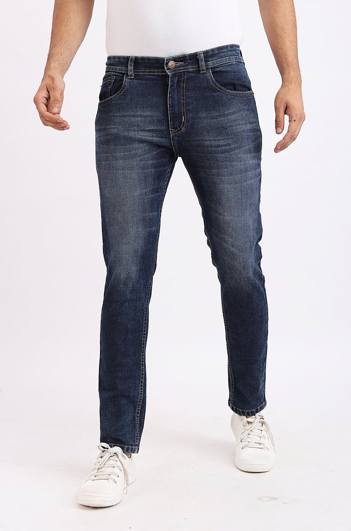 Indigo Dye Blue Denim Jeans For Men