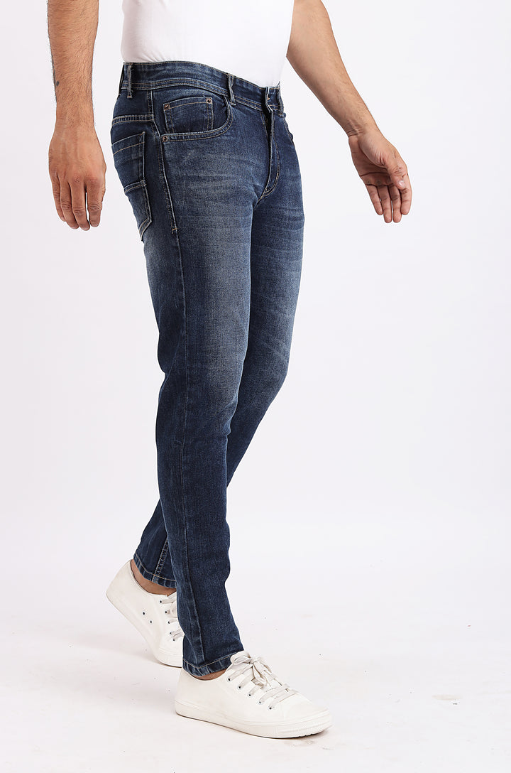 Indigo Dye Blue Denim Jeans For Men