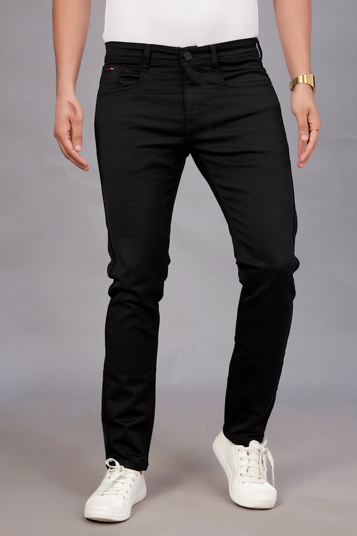 No Fade Black Denim Jeans For Men