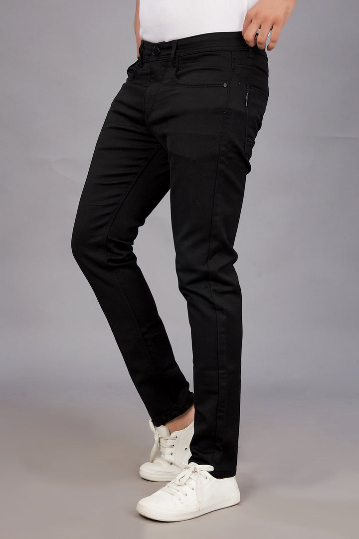 No Fade Black Denim Jeans For Men