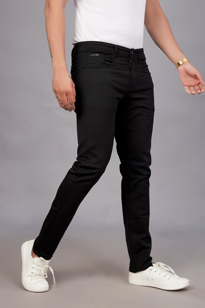 No Fade Black Denim Jeans For Men