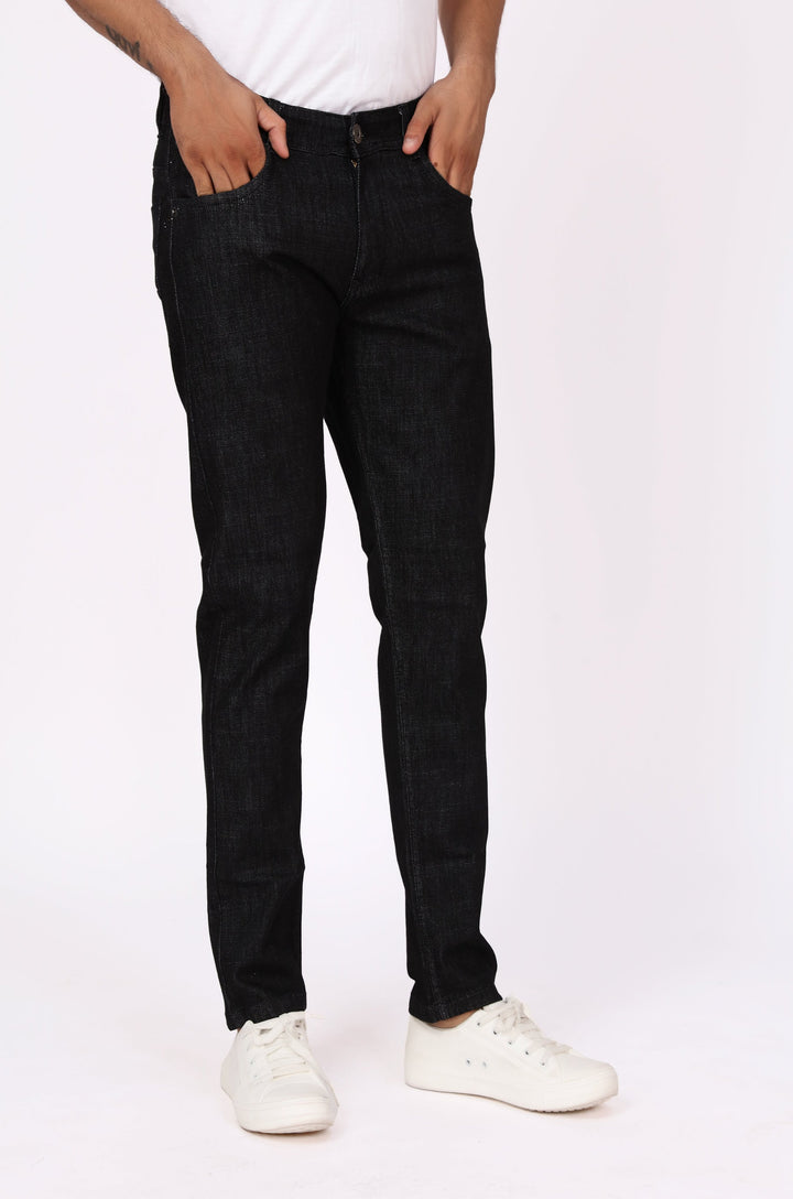 Zack Charcoal Black Denim Jeans For Men