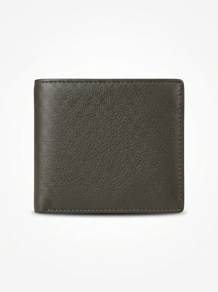 Minimalist 6-Slot Leather Bi-Fold Wallet – Classic Black