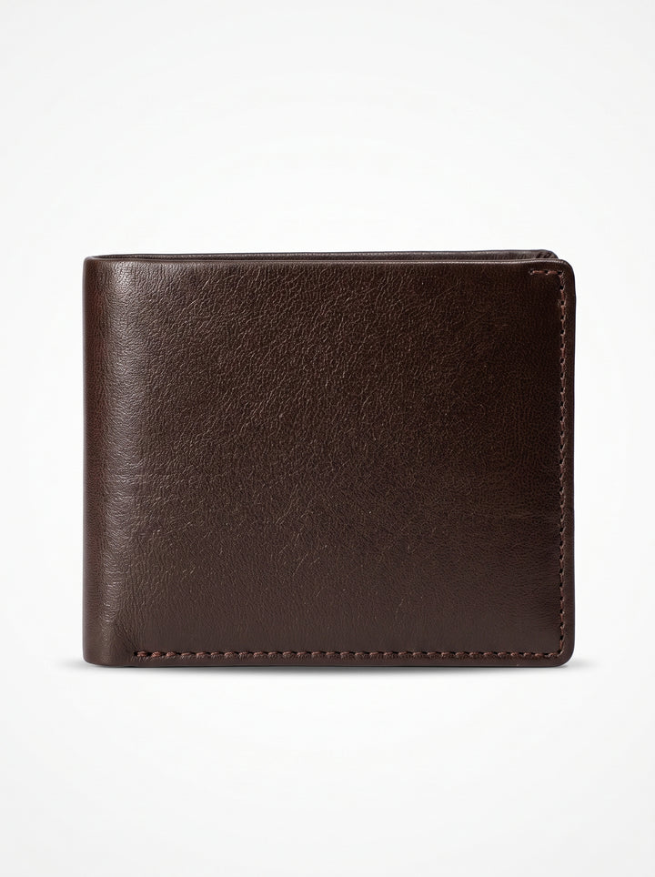 Minimalist 6-Slot Leather Bi-Fold Wallet – Classic Black