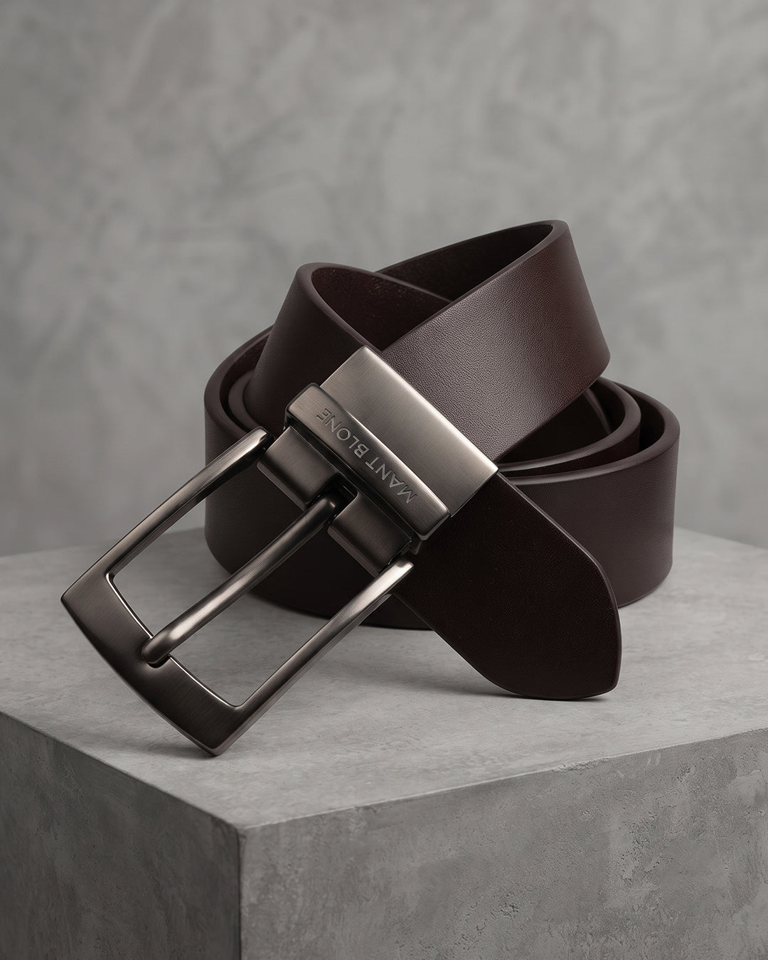Premium Smooth Leather Dress Belt – Dark Brown