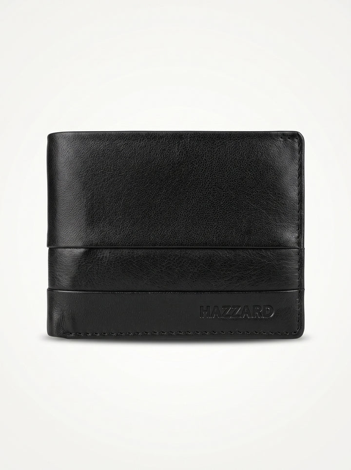 Classic Leather Bi-Fold Wallet with Coin Pouch – Dark Brown