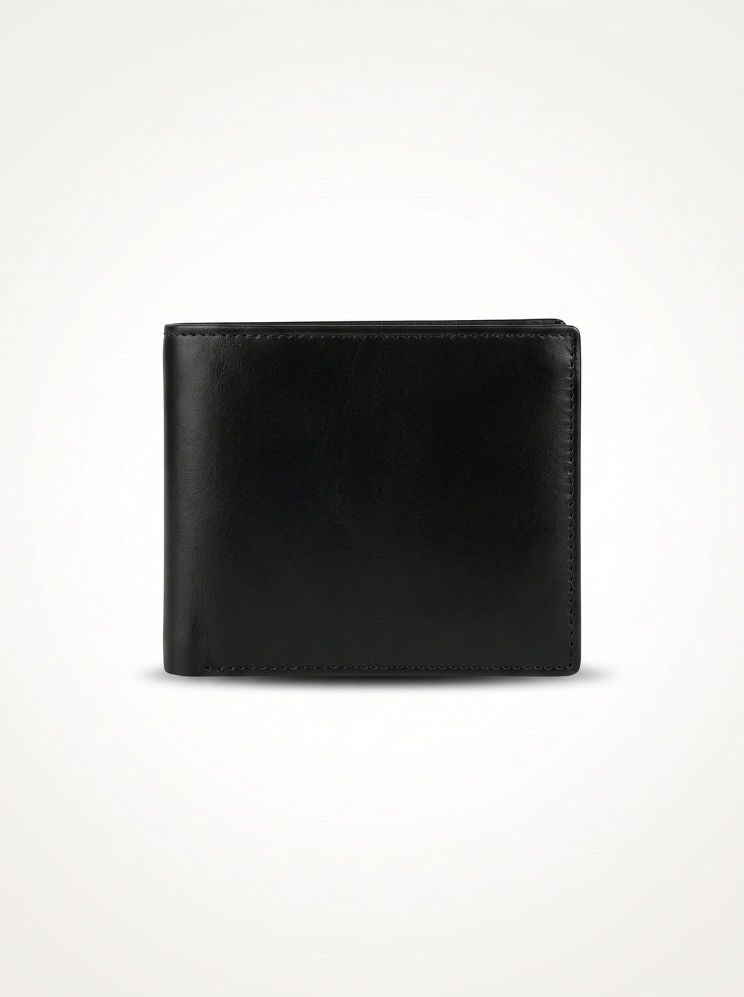 Minimalist 6-Slot Leather Bi-Fold Wallet – Classic Black