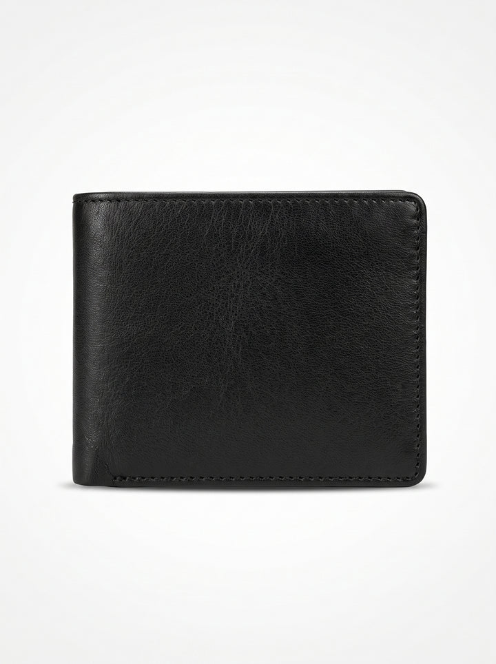 Premium Genuine Leather Bi-Fold Wallet – Dark Brown