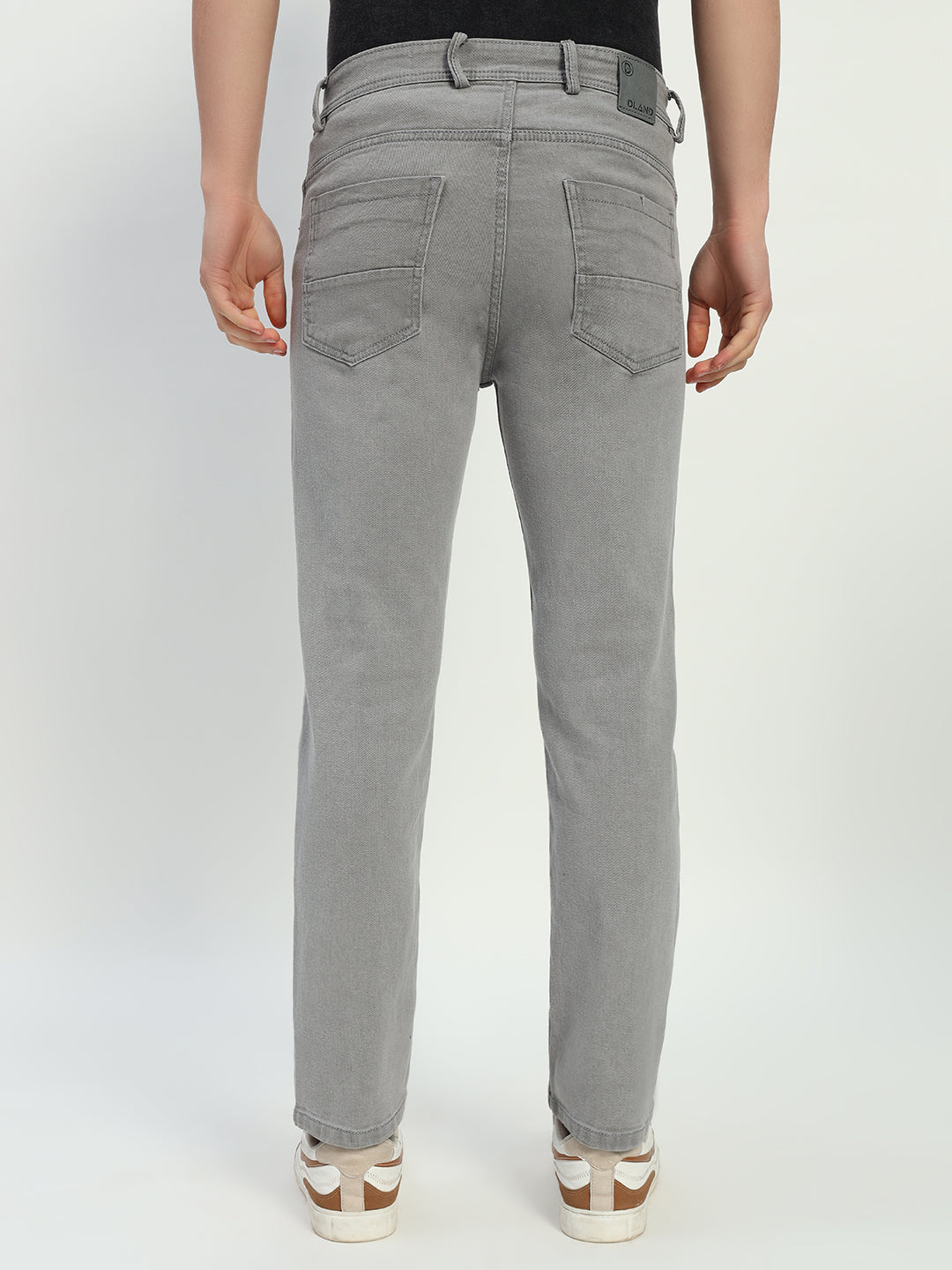 Grey Regular Fit Denim Jeans For Men