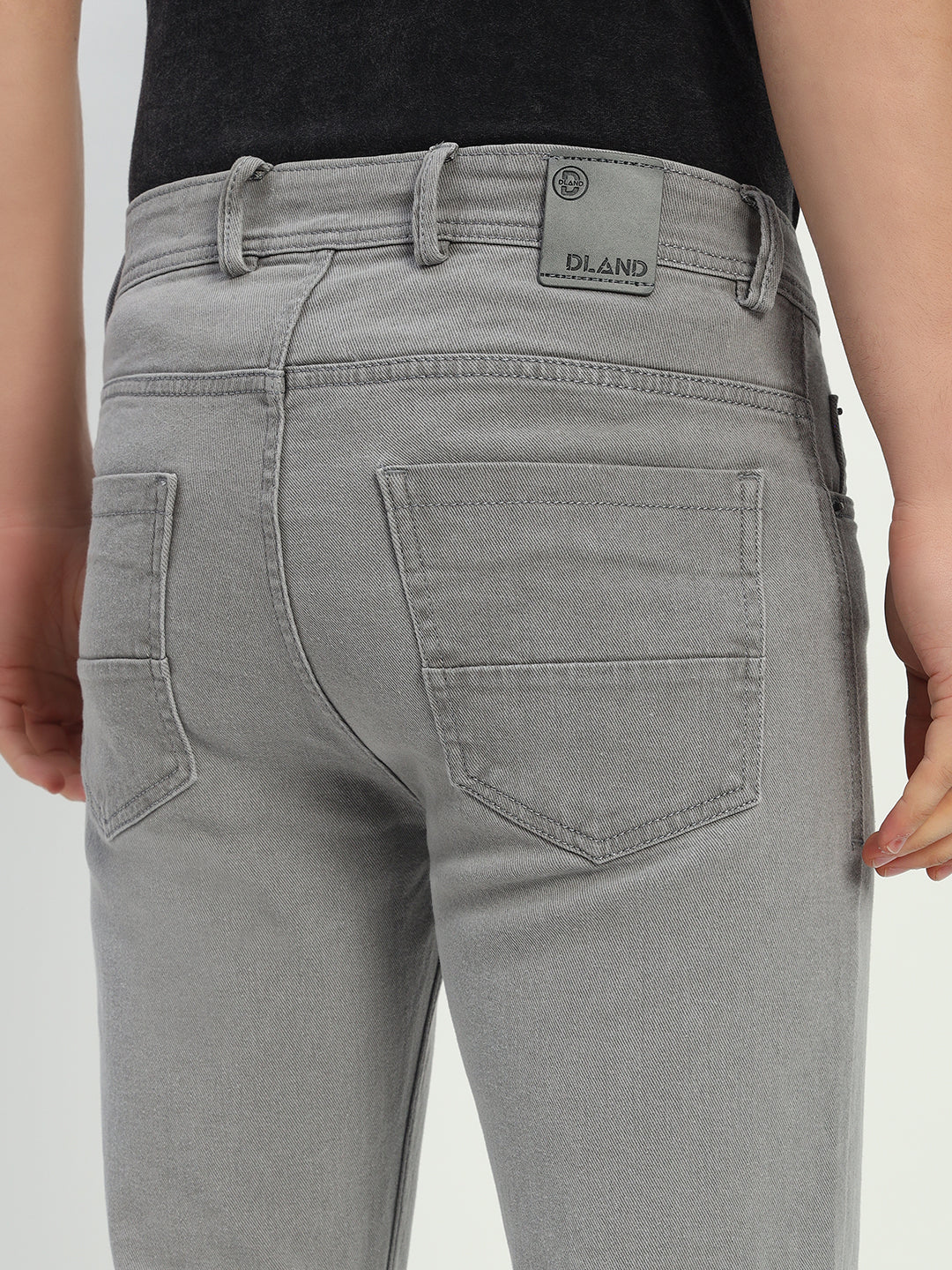 Grey Regular Fit Denim Jeans For Men