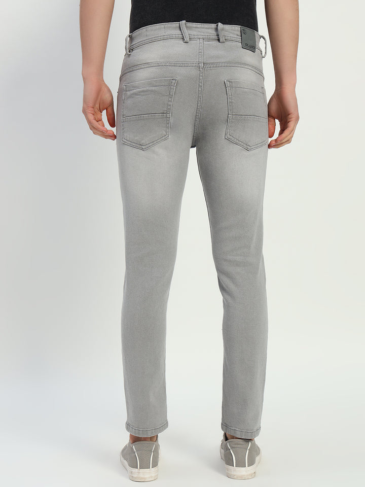 Battle Grey Skinny Denim Jeans For Men