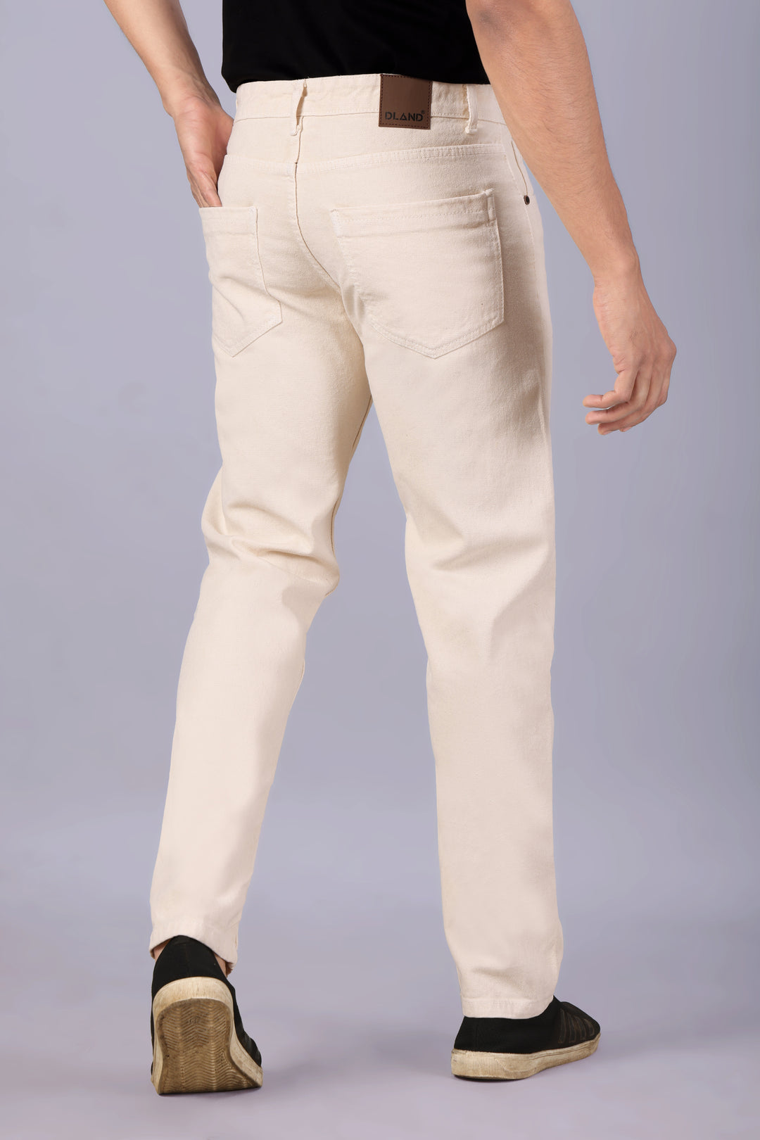 Beige Relax Fit Jeans For Men