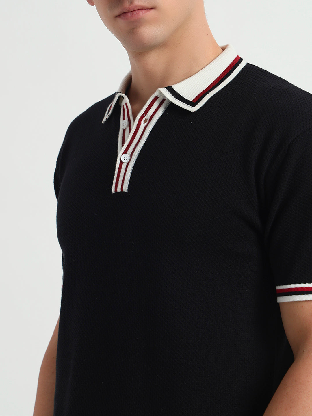 Midnight Classic Polo With Retro-Style Collar