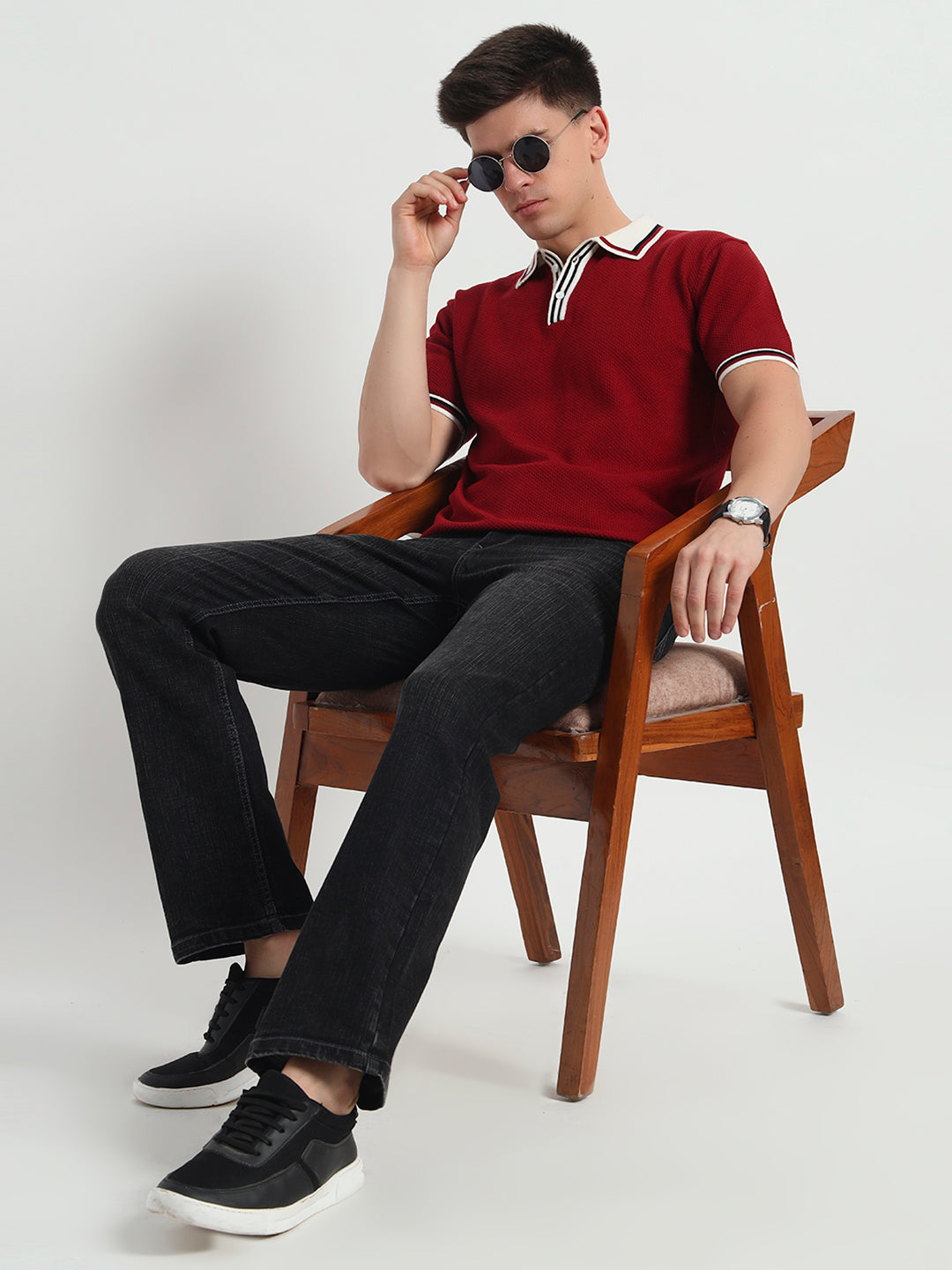 Charcoal Grey Straight Fit Jeans