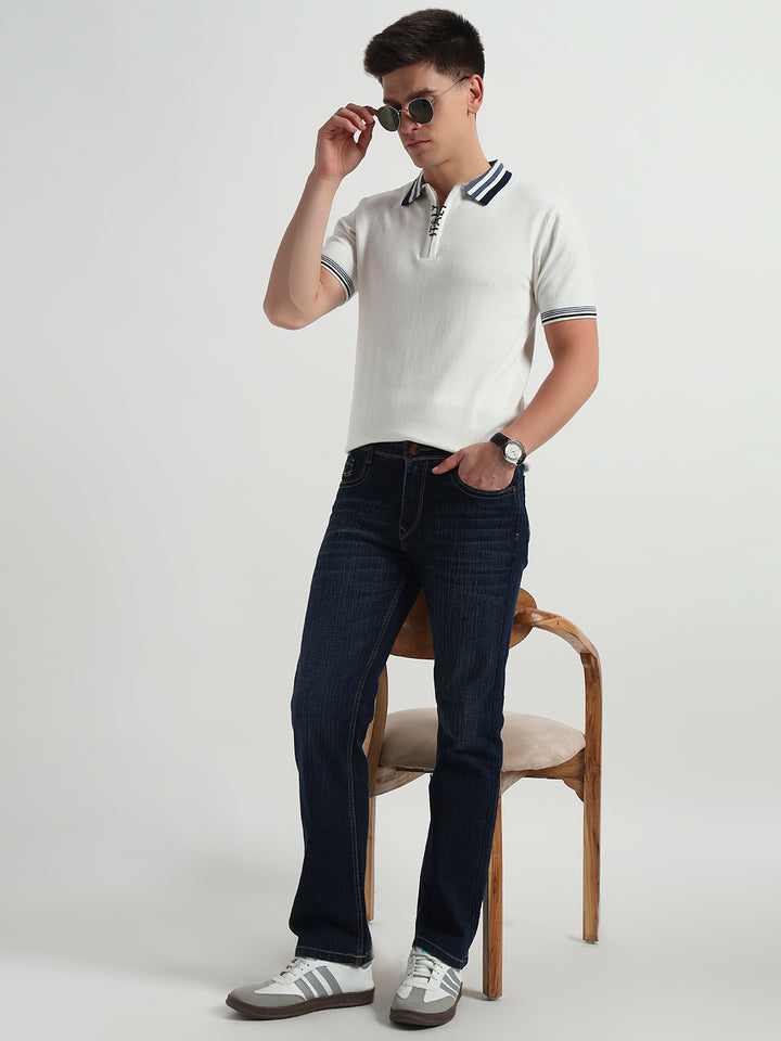 Smoke Blue Straight Fit Jeans