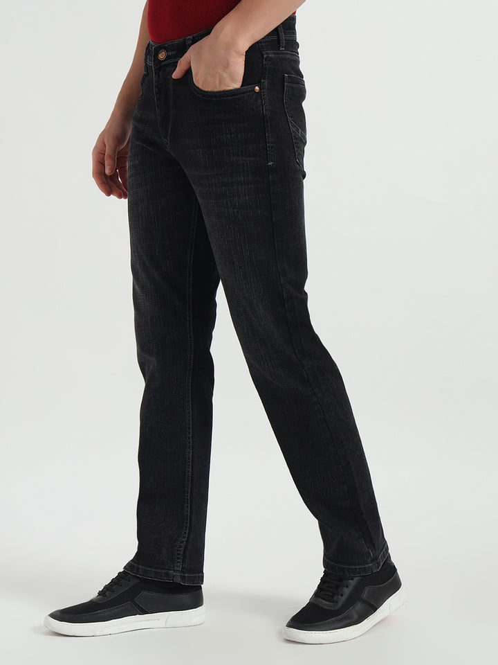 Charcoal Grey Straight Fit Jeans