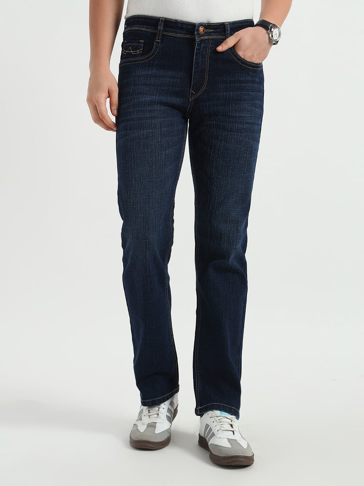Smoke Blue Straight Fit Jeans