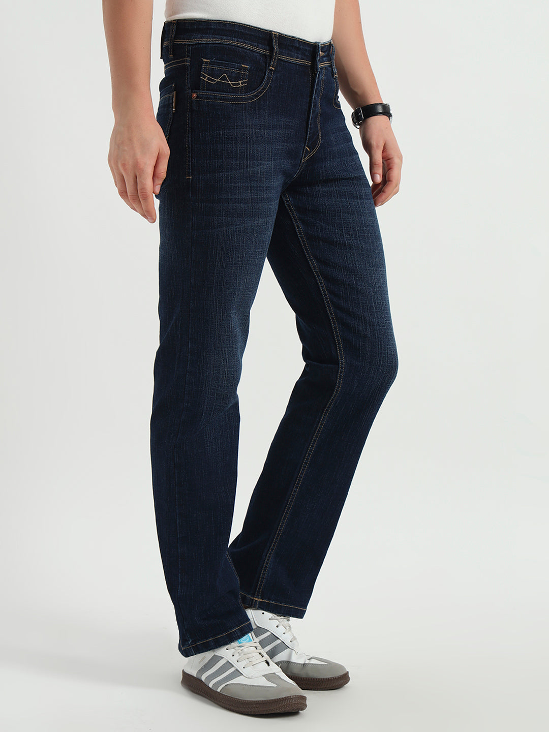 Smoke Blue Straight Fit Jeans