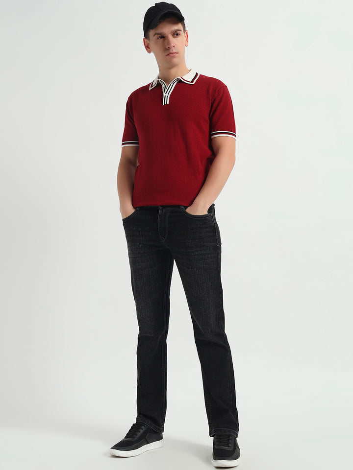 Charcoal Grey Straight Fit Jeans