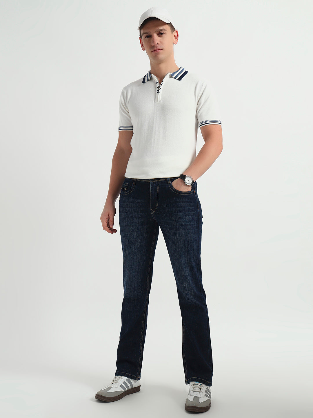 Smoke Blue Straight Fit Jeans