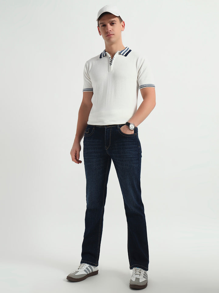 Smoke Blue Straight Fit Jeans