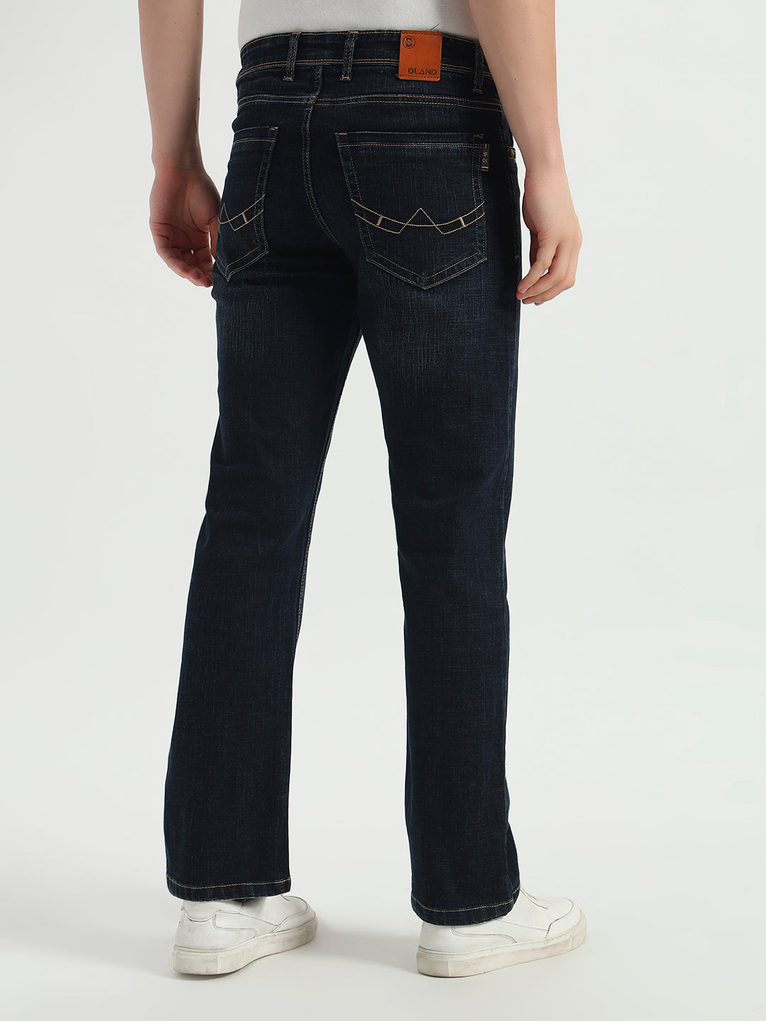 Smoke Dark Blue Straight Fit Jeans