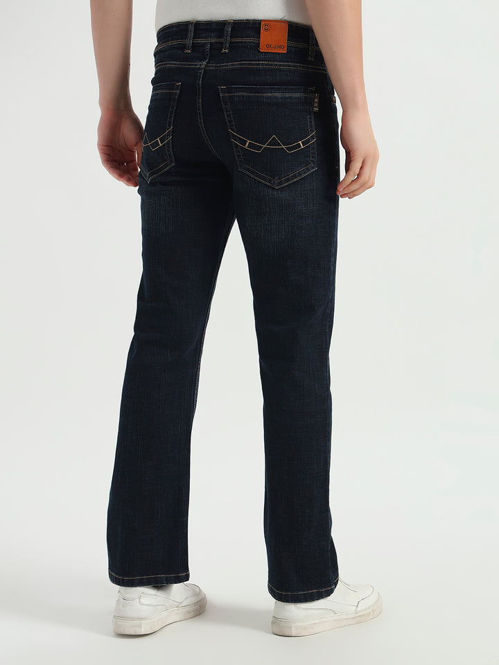 Smoke Dark Blue Straight Fit Jeans