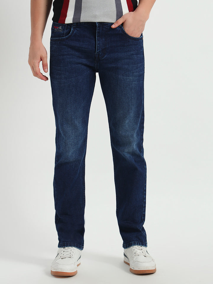 Dark Blue Straight Fit Jeans