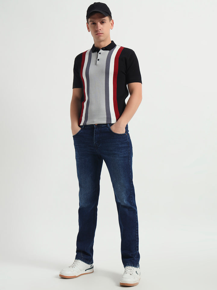 Dark Blue Straight Fit Jeans