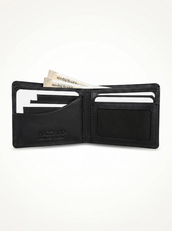 Premium Genuine Leather Bi-Fold Wallet – Dark Brown