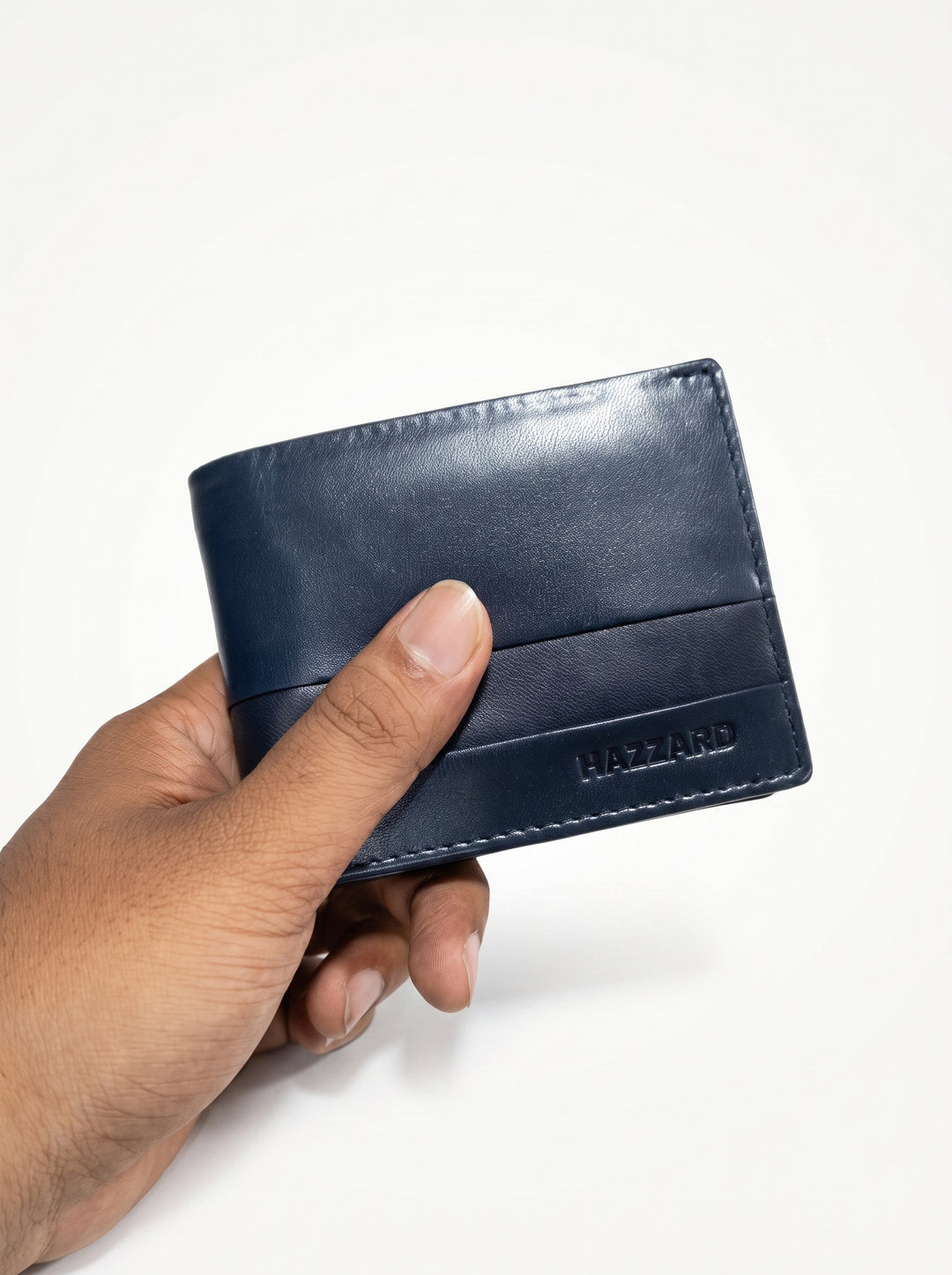 Classic Leather Bi-Fold Wallet with Coin Pouch – Dark Brown