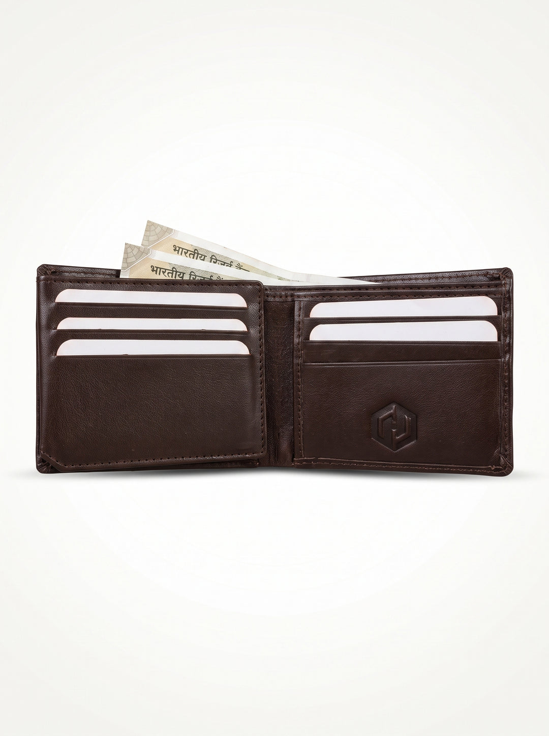 Minimalist 6-Slot Leather Bi-Fold Wallet – Classic Black
