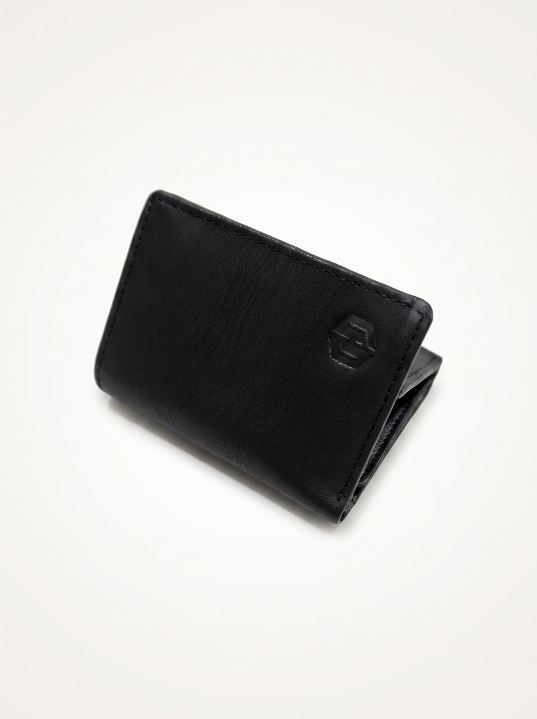 Premium Compact Leather Trifold Wallet – Brown