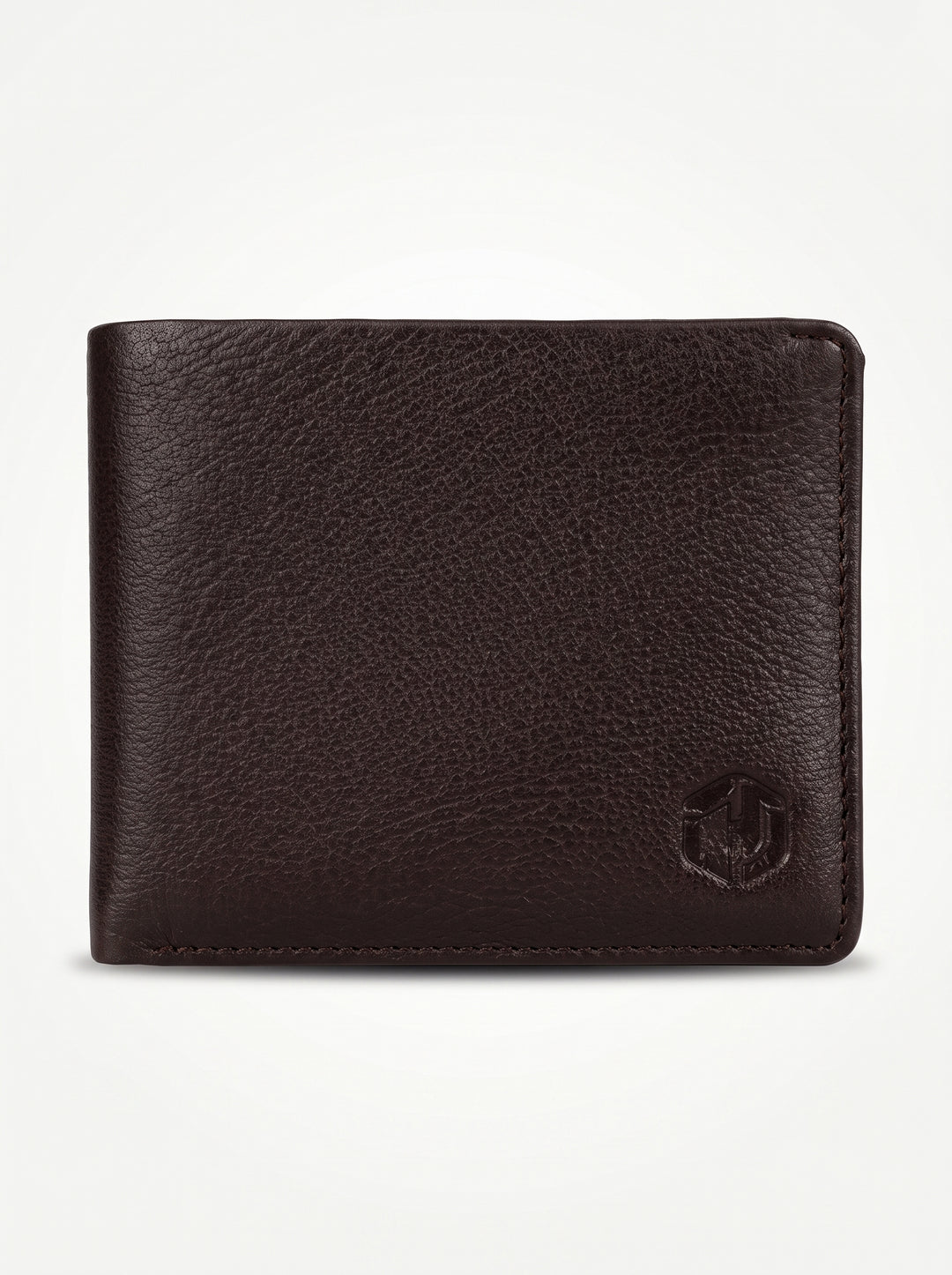 Premium Genuine Leather Bi-Fold Wallet – Dark Brown