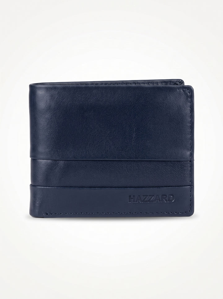 Classic Leather Bi-Fold Wallet with Coin Pouch – Dark Brown